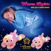 WEWILL 18'' Light up Pink Puppy Dog LED Stuffed Animal with Colorful Night Light Glow Soft Plush Toy Gifts for Kids on Christmas Birthday Valentines Day