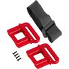 RcarmubWow RC Battery Hold-Down w/Strap Upgrades Part for 1/8 RC Car,1/8 Sledge 4WD,6S MAXX Slash,Alloy Front Rear Tall Battery Holder Hold-Downs Hops Up,Red