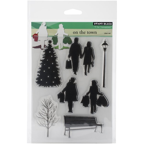 Penny Black 30-260 Decorative Rubber Stamps, On The Town