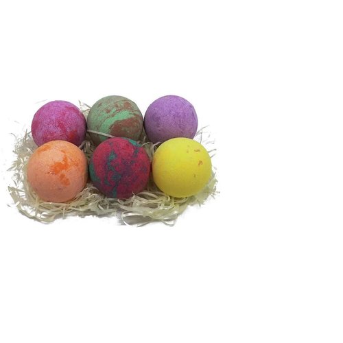 Organic Natural Vegan Rainbow Colorful Handmade Bath Bombs Essential Oil