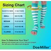 Doc Miller Open Toe Compression Socks for Women and Men 15-20mmHg, Shin Splints, Varicose Veins and Calf Injury Recovery, 1 Pair Teal White Medium Toeless Compression Socks Women