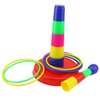 Ogrmar 18" Colorful Plastic Sport Ring Toss Game Set for Kids