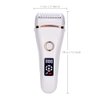 Electric Lady Shaver Bikini Trimmer, Wet & Dry Rechargeable Cordless Painless Electric Razor for Women, LED Display Razor for Legs Underarms (White)