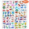 100PCS Airplane Temporary Tattoos Stickers Plane Travel Themed Birthday Party Decorations Favors Supplies Cool Jet Helicopter Aircraft Tattoo Sticker Gifts For Kids Boys Girls School Prizes Carnival