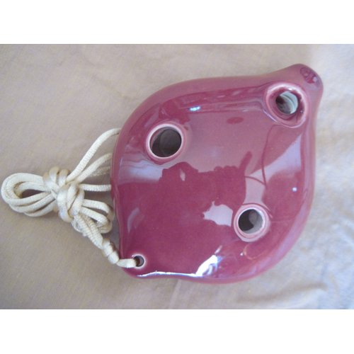 Purple Ceramic Ocarina Alto C Key -- Nice Sounding - Easy to learn, Good for gift