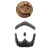 Qiureva 100% Human Hair Fake Mustache Goatee Beard Makeup for Entertainment/Drama/Party/Movie Prop