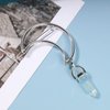 Andelaisi Boho Moon Hair Clip Vintage Hollow Crescent Hairclip Natural Stone Pendant Hairpin Hexagonal Crystal Drop Hair Barrette Clip Hair Accessory for Women and Girls Headdress