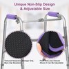 2 Pack Walker Hand Grips Cover, Coldairsoap Walker Cushion Hand Grips For Rolling Wheelchair, Elderly Grippers, Rollator Handle (purple)