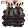 QTHAIR 12A Brazilian Virgin Body Wave Human Hair(20" 18" 16" 14",400g,Natural Black)100% Unprocessed Body Wave Brazilian Virgin Human Hair Extensions Weave Brazilian Body Wave Human Hair