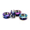 iJDMTOY Universal Fit Neo Chrome Finish JDM Quick Release Fastener Kit Compatible With Car Bumper Trunk Fender Hatch Lid