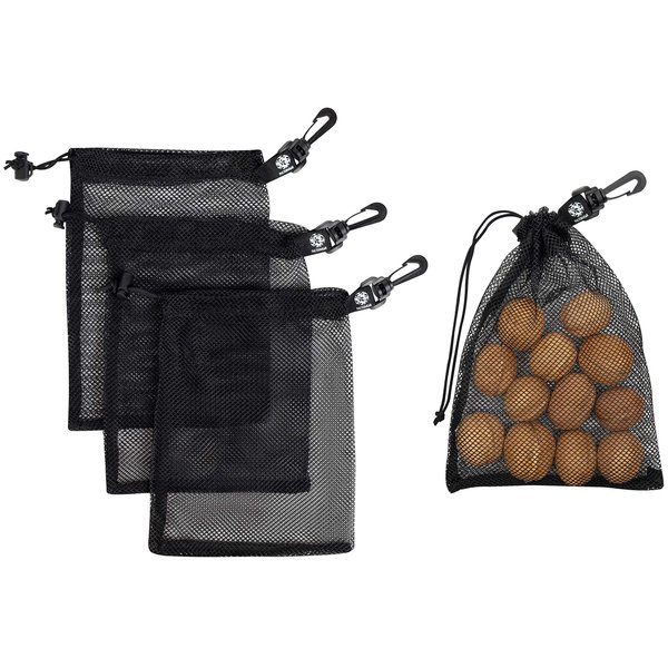PALTERWEAR Mesh Drawstring Bag With Clip - Set of 4 (7 x 9 inch)