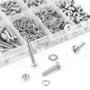 HELIFOUNER 380 Pieces M4 x 5mm /6mm /8mm /10mm /12mm /16mm /20mm, Phillips Pan Head Machine Screws, Metric Screws Bolts Washers Nuts Kit, 304 Stainless Steel