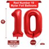 40 Inch Red 10 Number Balloons Giant 10 Balloons Red Birthday 10 Balloons 10th Birthday Anniversary Events Party Decorations Supplies