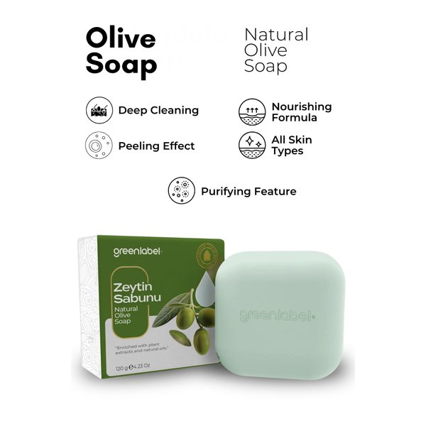 GreenLabel Olive Oil Soap Natural Hair And Skin Nourishing 120 gr