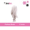 JUVABUN Claw Clip Wavy Ponytail Extension 12'-Platinum Blonde| Hair Extension Clips | Synthetic Ponytail Extension| Wavy Hair Extensions | Washable Realistic And Synthetic |human hair- Platinum Blonde
