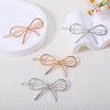 4Pcs Metal Bow Hairpins, Hair Clips for Women Girls,Gold and Silver Bowknot Barrettes Simple Bow Hair Barrettes, Bow Hair Clips and Hair Pin