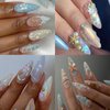 Jremg Summer Nail Charms 3D Nail Steel Studs Summer Metal Nail Art Charms Seashell Starfish Gold Nail Rhinestones Nail Gems Pearls Ocean Theme Designs Nail Supplies for Women Manicure DIY 12 Grids