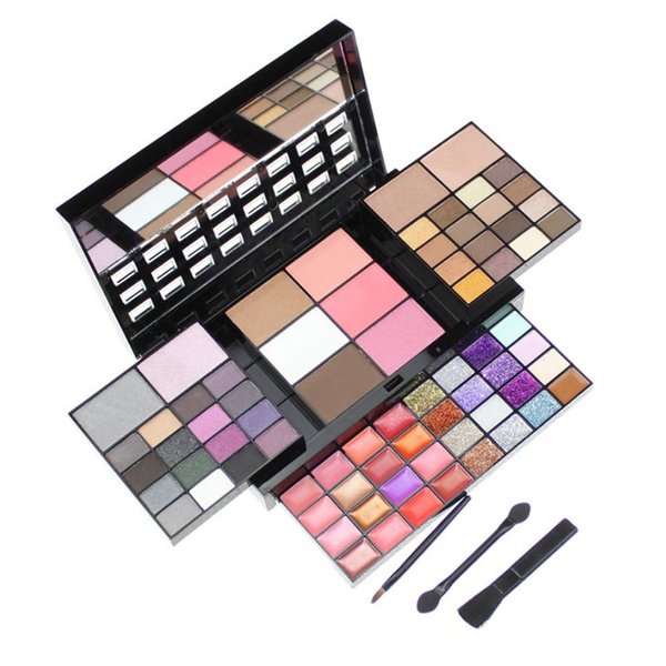 Full Face Palette Makeup All in One, Eyeshadow Palette 36 Colors, With Foundation, Trimming,Blush,16 Color Lipstick,12 Color Glitter and Mirror for Women Full Kit(#1)