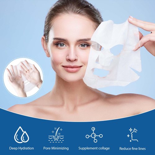 YOUSHEME Anti Wrinkle Mask,Skinqueen Collagen Mask, Skinqueen Bio Collagen Face Mask, Bio-Collagen Deep Mask, Pure Collagen Films Korean Deep Hydrating Mask (8PCS)