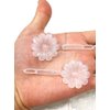 Tara Girls Super Cute Self Hinge Plastic Mulit Design Hair Barrettes Selection. 18 pc Clear color Sunflower. Flower size 1.25 inch * 1.25 inch