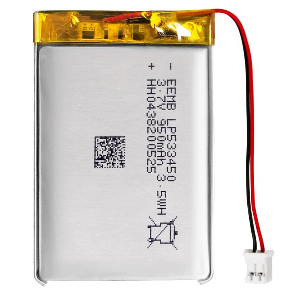 EEMB 3.7V Lipo Battery 950mAh 533450 Lithium Polymer ion Battery Rechargeable Lithium ion Polymer Battery with JST Connector Make Sure Device Polarity Matches with Battery Before Purchase!!!