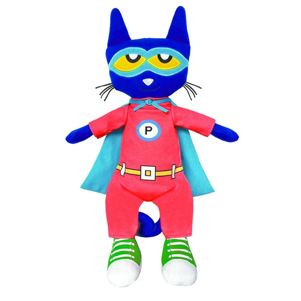 MerryMakers Pete The Cat Super Pete Doll, 18-Inch, from Kimberly and James Dean's bestselling Children's Book Series