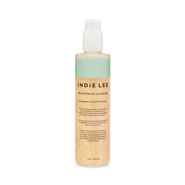 Indie Lee Brightening Facial Cleanser - Daily Hydrating Cleanser, Makeup Remover & Exfoliating Face Mask to Brighten, Firm & Protect Dry Skin - Clean, Gentle Face Wash (10oz)