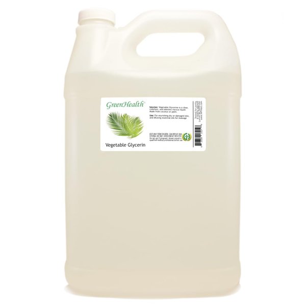 Vegetable Glycerin - 1 Gallon Plastic Jug w/Cap - 100% Pure Carrier Oil - GreenHealth