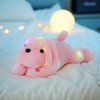 WEWILL 18'' Light up Pink Puppy Dog LED Stuffed Animal with Colorful Night Light Glow Soft Plush Toy Gifts for Kids on Christmas Birthday Valentines Day