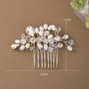 JORCEDI Bride Wedding Hair Comb Bridal Hair Piece Rhinestone Wedding Accessories for Women Girls Party Photography Wedding