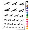 Military Bomber Plane Temporary Tattoo Water Resistant Fake Body Art Set Collection - Dark Green (One Sheet)
