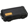 Cigar Caddy 3400 Matte Black Travel Cigar Humidor Case with Airtight Seal | Portable Humidor Box Cigar Travel Kit | Waterproof, Crush-Proof Cigar Holder with Humidifier Disc, Holds 5 Churchill Cigars