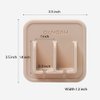 Dr.NOAH Silicone Wall Mount Toothbrush Holder | Sand Beige | Strong Suction | Easy to Remove & Reuse | Dishwasher & Microwave Safe | Bathroom Toothbrush Holder (Sand Beige)