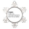 Vegan Noun Definition Snowflake Ornaments Round Christmas Tree Ornament Meaning Description Rustic Keepsake Words with Definition Collectible Gift for Holiday Decoration