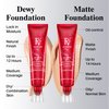 FV Dewy Liquid Foundation, Waterproof Foundation, Lightweight & Medium Coverage Hydrating Foundation, Moisturizing Foundation for Dry/Combination Skin, Face Makeup, with Natural Finish, Classic Ivory