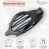 Parcelona French Wide Beak Celluloid Slide-in Hair Claw Clip (Black)