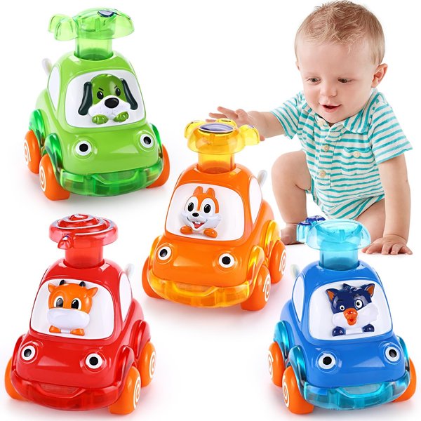 Cars Toys for 1 Year Old Boy: Press and Go Cars for Toddlers 1-3 Baby Toys 12-18 Months Toddler Toys One Year Old Boy Toys First Birthday Gifts for 1 2 3 Year Old Boys Girls Baby Stocking Stuffers