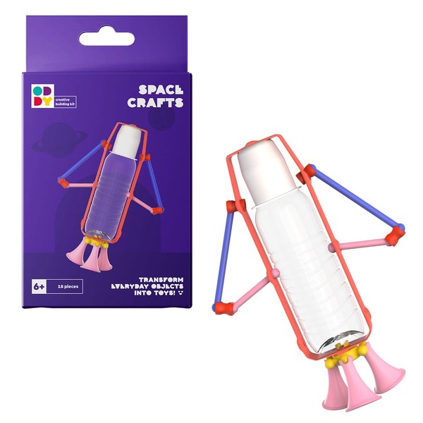 Oddy Space Crafts Minipack Creative Building Kit - Eco-Friendly STEM Toy Set for Kids 6+