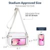 PACKISM Clear Purses for Women Stadium - Clear Bag Stadium Approved Crossbody Bag with Adjustable Strap for Concerts Sporting Events, White