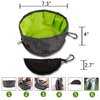YMTECH 2 Pcs Collapsible Dog Bowls for Travel,Foldable, Portable and Light for Food and Water- (Green+Orange)…