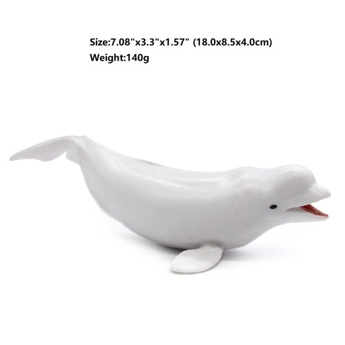 Wei Long Sea Animals Simulation Ocean Whale Toy Model Figures Toy Model Birthrday Gift Party School Project Favors Toys for Kid Boys Girls(Medium Beluga)