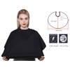 PERFEHAIR Short Makeup Comb Out Cape, Make Up Salon Artist Hair Styling Cutting Barber Cape Apron Bib for Clients-Black