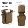 Drawstring Highend Rock Climbing Chalk Bag Carabiner Diferent Pockets for Climbing Bouldering, Gymnastics, Gym Pouch, Cross Fit and Lifting to Securely Hold Phones and Valuables (Khaki)