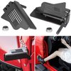 Front Foot Pegs Rest Pedal Exterior Door Hinge For Jeep Wrangler 2007-2023 JK JKU JL JLU Sports Sahara Freedom Rubicon Unlimited Gladiator JT 2-Door 4-Door US Flag Metal Black (2PCS)