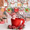 20Pcs Christmas Gingerbread Mug Theme Party Hanging Swirls, Christmas Snowman Elk Santa Coffee Mug Ceiling Hanging Streamers Decorations for Christmas Birthday Party Supplies Baby Shower Decor