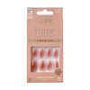 KISS Bare But Better, Press-On Nails, Nail glue included, Shine', Dark Pink, Medium Size, Coffin Shape, Includes 30 Nails, 2G Glue, 1 Manicure Stick, 1 Mini File