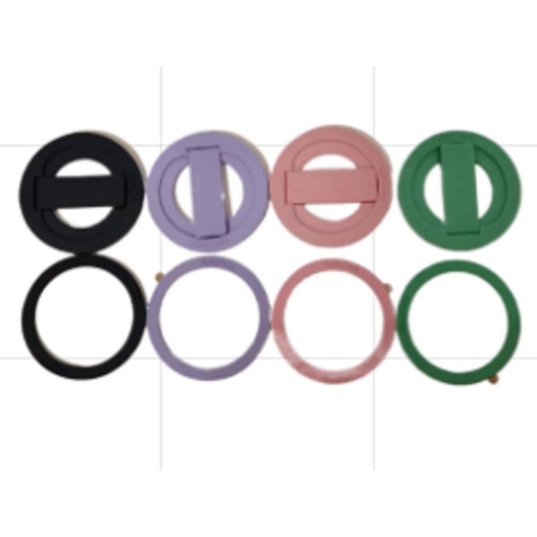 Phone Grip for Magnetic pop Socket Fidget for iPhone, Android Phone .There are 4 Colors and Come with 4 Magnetic Rings That Stick to The Back of The Phone,Magnetic Phone Grip,Ring for Cell Phone.