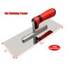 Stainless Steel Flat Finishing Trowel (11" x 4") and Pool Trowel (14" x 4") Concrete Tools Set Cement Drywall Plastering Masonry Construction Hand Tool