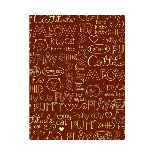 Cat Talk Rolled Gift Wrap"Catty Talk"