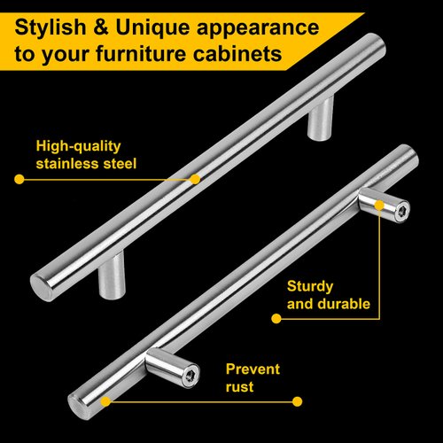 SAMNATE Kitchen Cabinet Handles - Premium Quality Cabinet Hardware for Cabinets and Drawers - Versatile Kitchen Door Handles and Cabinet Pulls - Ideal Agarraderas y Manijas para Gabinetes de Cocina
